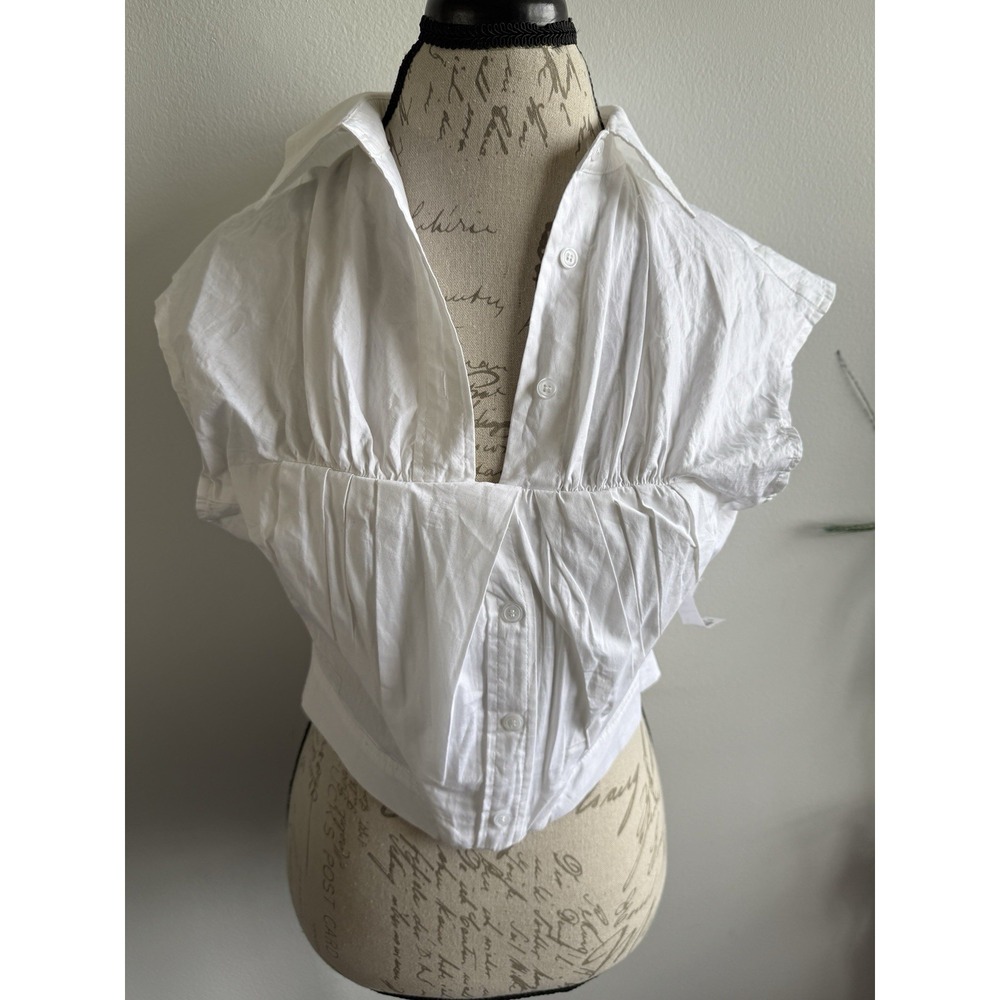 Akira Cotton Blend white Zip At the Back size small Corset